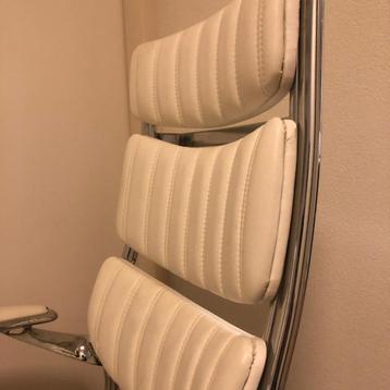 2 x bespoke (!) wit leder Sistia Havana Design Bureaustoel  beschikbaar voor biedingen