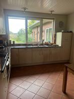 Keuken met natuursteen blad, Huis en Inrichting, Keuken | Complete keukens, Ophalen, Gebruikt, Hoekkeuken, Graniet of Steen