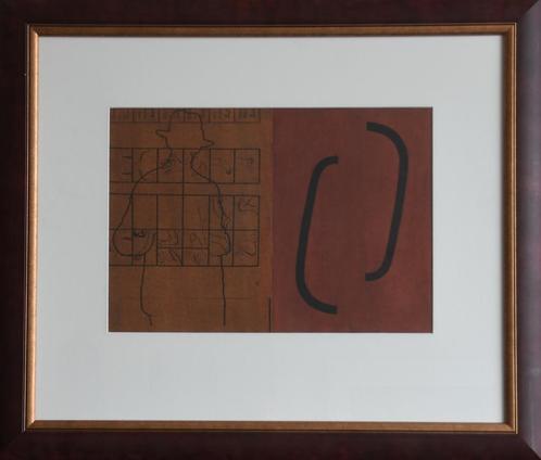 ''Moderne Compositie '', Antiek en Kunst, Kunst | Schilderijen | Abstract, Ophalen of Verzenden