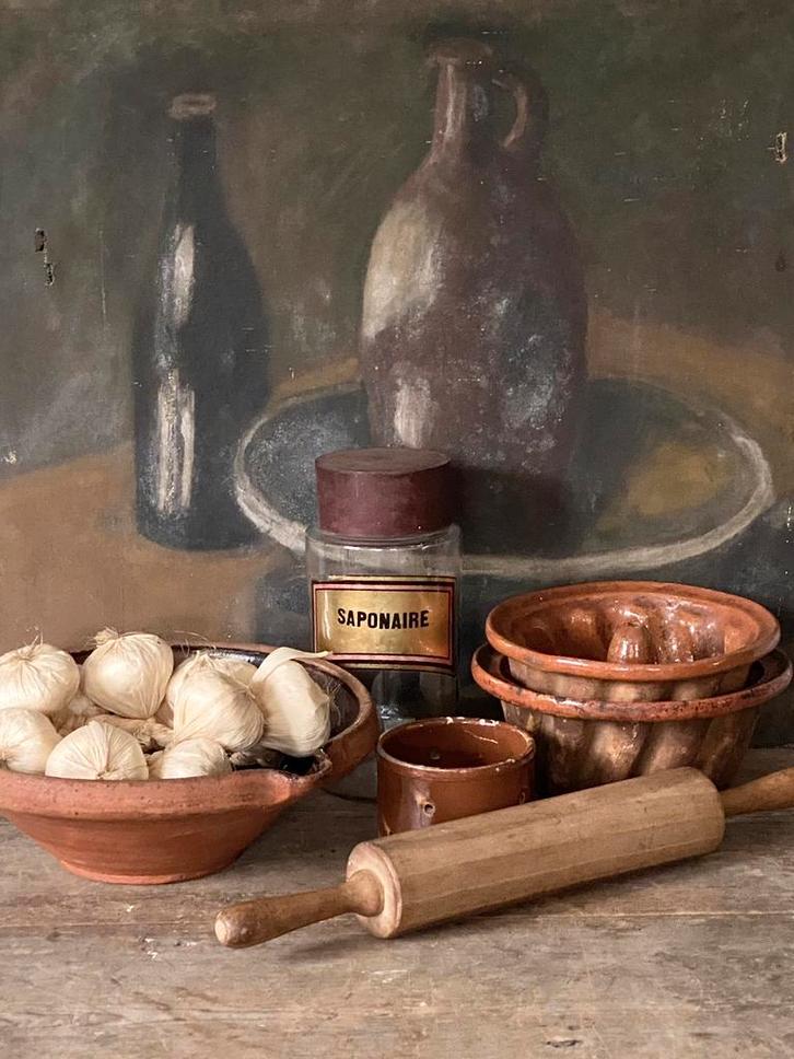 Oude Franse afroomschaal, Antiek en Kunst, Curiosa en Brocante, Ophalen of Verzenden