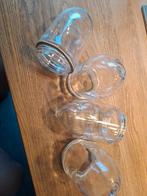 Stallamp Tuinlamp glas glazen originele met gaatje antieke, Ophalen of Verzenden, Zo goed als nieuw, Vintage antiek  stallamp tuinlamp art deco