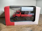 Te koop NZG Mercedes-Benz Unimog U 4000 Rood., Ophalen of Verzenden, Zo goed als nieuw, Bus of Vrachtwagen, Overige merken