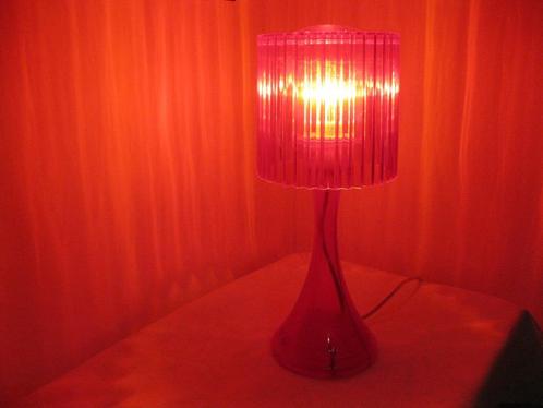 Rood plexi tafellamp 360 Light, Kartell-stijl, Huis en Inrichting, Lampen | Tafellampen, Zo goed als nieuw, Minder dan 50 cm, Kunststof