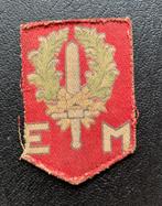 Mouwembleem Eerste Divisie "7 December" gedrukt, Indië, Verzamelen, Militaria | Algemeen, Verzenden, Landmacht, Nederland, Embleem of Badge