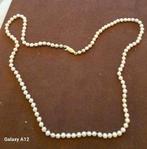 Prachtig vintage geknoopt parel collier met 18 kt sluiting, Sieraden, Tassen en Uiterlijk, Kettingen, Ophalen of Verzenden, Zo goed als nieuw