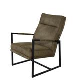 Fauteuil groen ZGAN, Huis en Inrichting, Fauteuils, Minder dan 75 cm, Ophalen of Verzenden, Zo goed als nieuw, Metaal