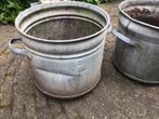 2 zinken emmers, Tuin en Terras, Ophalen, Overige materialen, Gebruikt, Rond