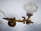 Vintage Frans Louis XV Stijl Wandlamp lamp Rococo design, Ophalen, Zo goed als nieuw, Glas