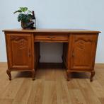 Vintage tweezijdig bankiersbureau bureau buro werkplek, Valkenswaard, Gebruikt, Info@flashbackfurniture.nl, Flashback Furniture