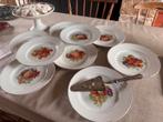 Franse dessertbordjes met fruit, Antiek en Kunst, Antiek | Servies los, Ophalen of Verzenden