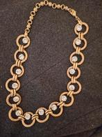 Ermani Bulatti Gouden Ketting met Kristallen, Sieraden, Tassen en Uiterlijk, Kettingen, Overige materialen, Met strass, Ophalen of Verzenden