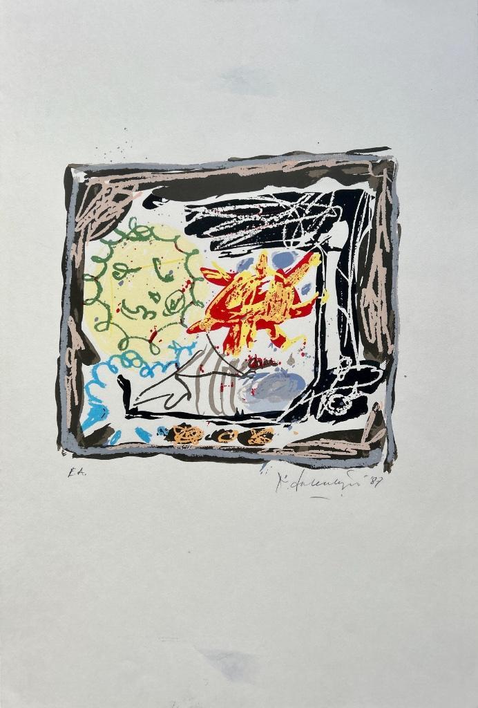 Zeefdruk Kees Salentijn, Antiek en Kunst, Kunst | Litho's en Zeefdrukken, Ophalen of Verzenden