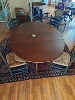 VitageKeteleg tabel Ovale uitschuifbare  engelse eettafel, Ophalen, 100 tot 150 cm, Klassiek, Vijf personen of meer