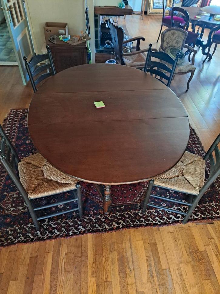 VitageKeteleg tabel Ovale uitschuifbare  engelse eettafel, Huis en Inrichting, Tafels | Eettafels, Gebruikt, 100 tot 150 cm, 150 tot 200 cm