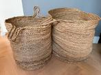 Twee manden van zeegras, Huis en Inrichting, Woonaccessoires | Schalen en Manden, Ophalen, Gebruikt, Rond, Overige materialen
