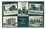 ansichtkaart Tilburg 1950, gelopen, Gebruikt, Foto, Ophalen of Verzenden, 1940 tot 1960
