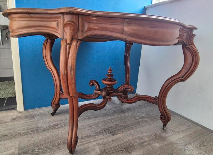 Antieke Mahonie Hal- eettafel / Bureau Vioolblad, Antiek en Kunst, Antiek | Meubels | Tafels, Verzenden