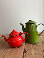 Emaille Theepotje & Koffiepot, Antiek en Kunst, Antiek | Emaille, Ophalen of Verzenden