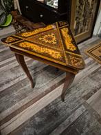 Vintage Italiaans Rococo Bijzettafeltje met Muziekdoos, Antiek en Kunst, Ophalen of Verzenden