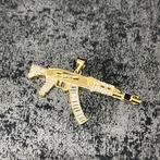 14k gouden ak47 hanger geweer pistool nieuw