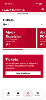 Ajax - Excelsior vak 122 + certificaat ingang en bandjes, Tickets en Kaartjes, Losse kaart, Twee personen, November