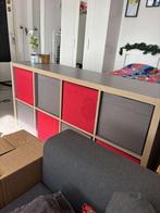 Ikea kallax kast donkergrijs: 147x76x39 cm, Huis en Inrichting, Kasten | Lockerkasten, Ophalen, Gebruikt