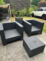 Wicker tuinset / loungestoel, Gebruikt, Loungeset, Wicker, Hocker