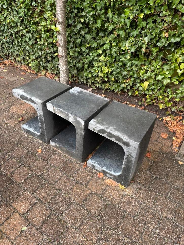 3x U-Elementen 50cm Antraciet - Tuin/Terras, Tuin en Terras, Tuinbanken, Gebruikt, Overige materialen, Ophalen