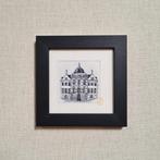 Ets Huis ten Bosch Den Haag 10x10 cm incl lijst, Minder dan 50 cm, Oorspronkelijke maker, Nieuw, Ophalen of Verzenden