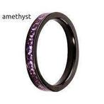 Amethyst AA1 Zirkon Melano Style Ring / 19mm, Sieraden, Tassen en Uiterlijk, Ringen, Paars, Nieuw, 17 tot 18, Dame of Heer