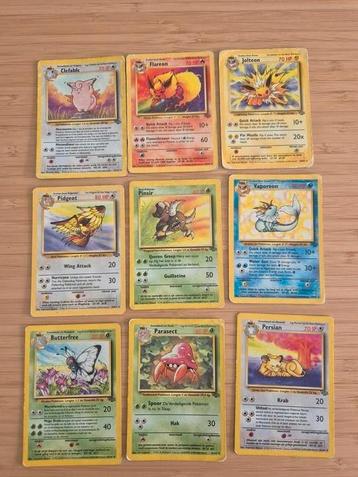 29 verschillende Jungle pokemon kaarten beschikbaar voor biedingen