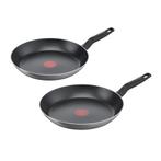 Tefal Easy Cook & Clean 2delige pannenset 24 cm en 28 cm, Verzenden, Nieuw, Rvs, Keramische plaat