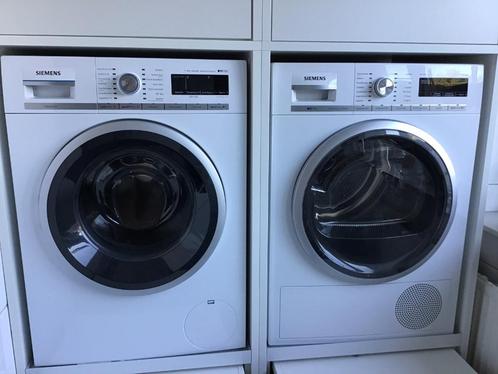 Set Wasmachine en droger Siemens iQ700, Witgoed en Apparatuur, Wasmachines, Gebruikt, Voorlader, 8 tot 10 kg, 85 tot 90 cm, 1600 toeren of meer
