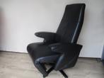 NIEUWSTAAT Gealux design relax fauteuil zwart leder large, Huis en Inrichting, Fauteuils, Ophalen of Verzenden, Zo goed als nieuw