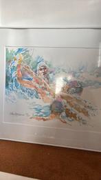 Litho wim Hoogstraten Waterolo 197/250 in lijst, Antiek en Kunst, Ophalen