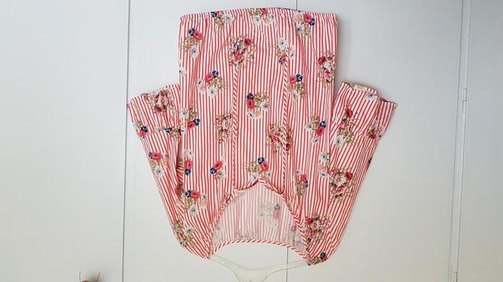 Marie Jo blouse gestreept roos koraalrood  rozen 38 / M, Kleding | Dames, Blouses en Tunieken, Zo goed als nieuw, Maat 38/40 (M)