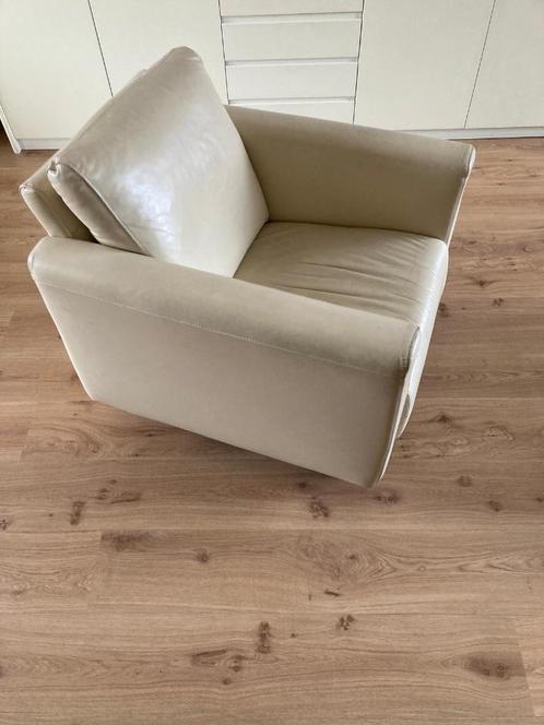 Meubels, Huis en Inrichting, Fauteuils, Gebruikt, Leer, 75 tot 100 cm, 75 tot 100 cm, Ophalen