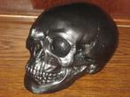 Dark Iron Skull, menselijke Schedel Donker IJzer kleur mens, Ophalen of Verzenden
