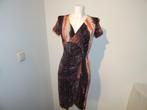 Roberto Cavalli vintage stretch jurk aparte print kleur S