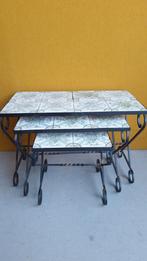 Vintage mimiset, miniset, nesting tables, bijzettafeltjes, Huis en Inrichting, Ophalen, Gebruikt, Vintage, Nvt