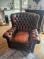 Originele Chesterfield fauteuil, Ophalen, Gebruikt, 75 tot 100 cm