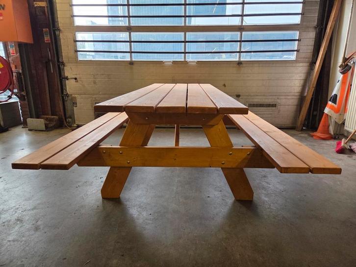 Te koop nieuwe picknick 8 persoons, Tuin en Terras, Picknicktafels, Nieuw, Rechthoekig, Hout, Inklapbaar, Ophalen