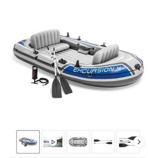 Intex excursion 4 set opblaas boot (nieuw), Watersport en Boten, Kano's, Nieuw, Overige typen, Drie personen of meer, Opblaasbaar