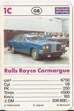 W3038 autokaartje rolls royce carmarque ( 1c ), Ophalen of Verzenden, Zo goed als nieuw, Auto's