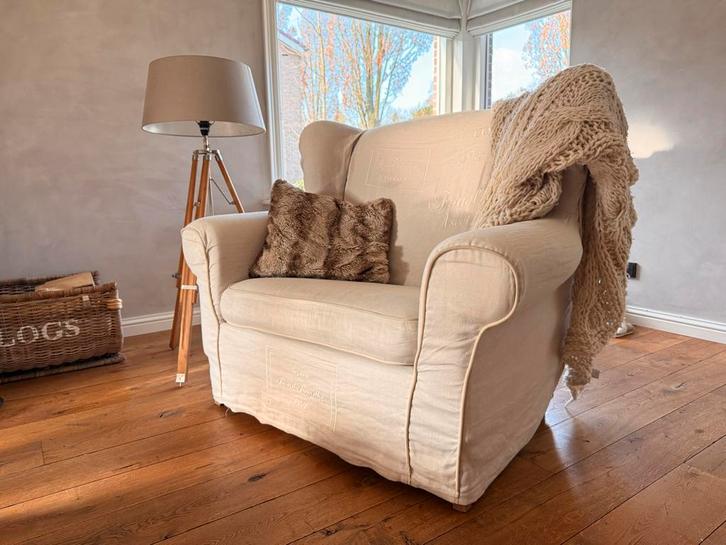 Rivièra Maison Loveseat Wingchair, Huis en Inrichting, Fauteuils, Gebruikt, Stof, 125 cm of meer, 75 tot 100 cm, Ophalen