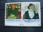 Postzegels 2 schilderijen Van Gogh aaneen, Ophalen of Verzenden, Na 1940, Gestempeld