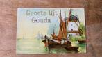 Oude ansichtkaart Groeten uit Gouda fantasie, Ophalen of Verzenden, Voor 1920, Gelopen, Zuid-Holland
