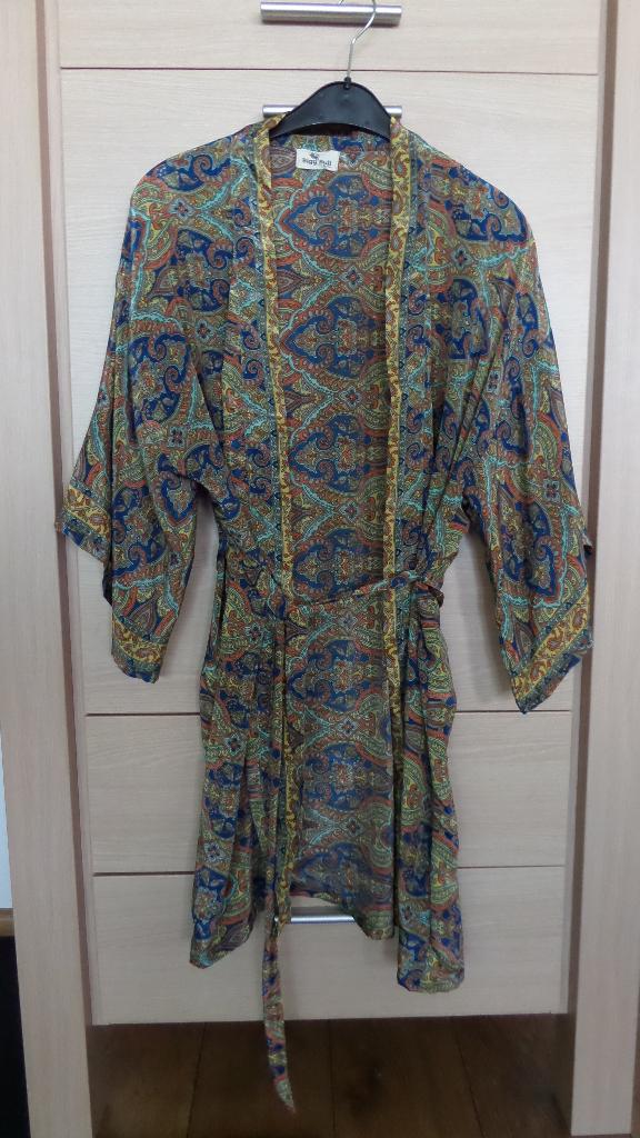 kimono 70% zijden/30% polyester uit India maat 40/42 nieuw, Big Bull, Ophalen of Verzenden, Overige kleuren, Badjas