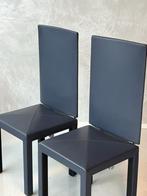 Arcalla eetkamerstoelen set 4x B&B Italia Paolo Piva vintage, Grijs, Vier, Gebruikt, Leer