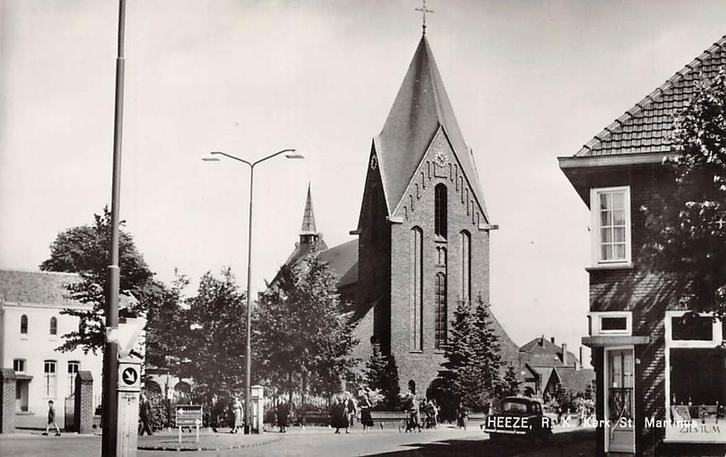 Heeze St. Martinuskerk Leende, Verzamelen, Ansichtkaarten | Nederland, Ongelopen, Noord-Brabant, 1960 tot 1980, Ophalen of Verzenden